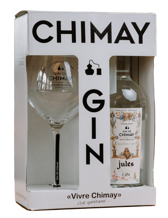 Coffret Jules Gin 50cL + 1 Verre | Cadeau Gin - Cave de Chimay