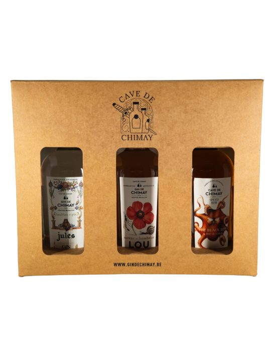 Coffret Jules Gin, Lou Gin & Rum 50cL | Trio - Cave de Chimay